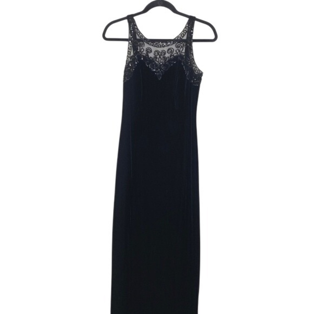 Night Way Collections Maxi Dress Black Velvet